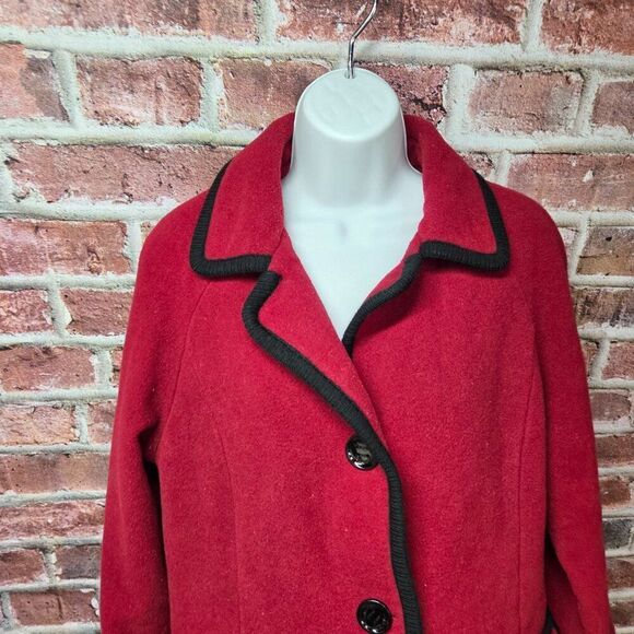 Women's CALVIN KLEIN Button Down Wool Coat Size Small - Picture 3 of 6